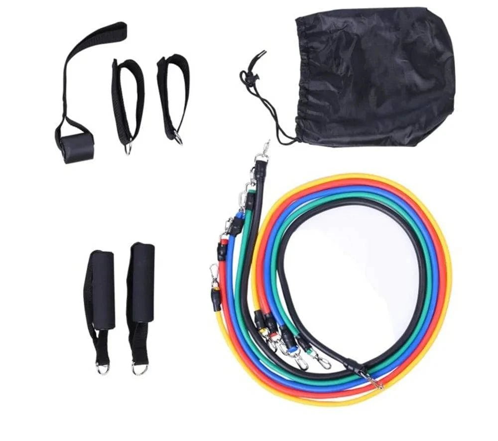 17 - Piece Latex Resistance Bands Set for Crossfit, Yoga, and Fitness - SmilingAmySDCA