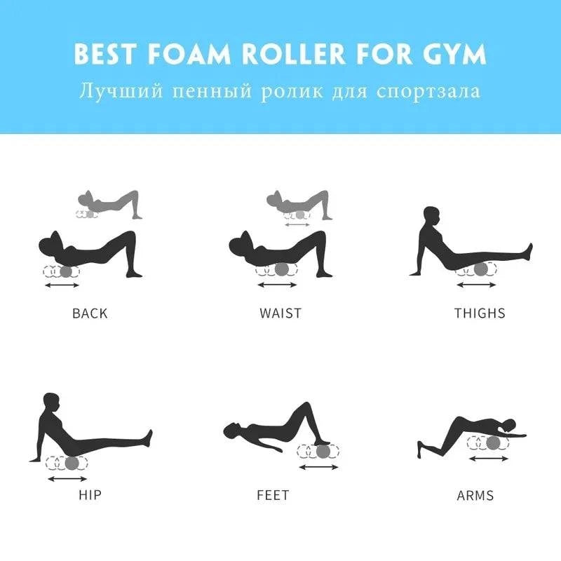 Fitness Foam Roller Set: Yoga Column & Soft Yoga Block - SmilingAmySDCA