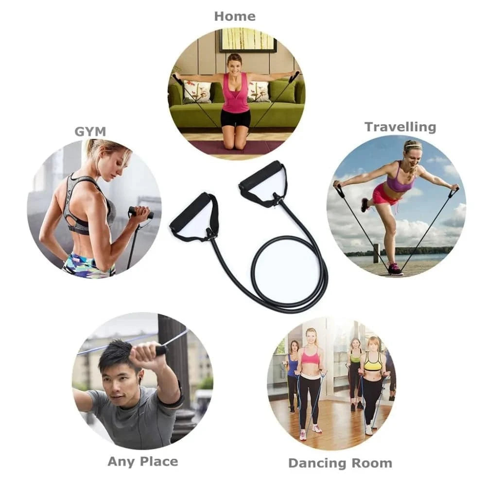 Pull Rope Elastic Resistance Bands Fitness - SmilingAmySDCA