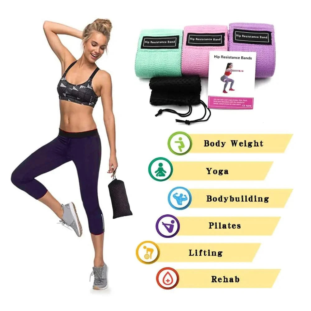 Fitness Rubber Bands Resistance Bands - SmilingAmySDCA