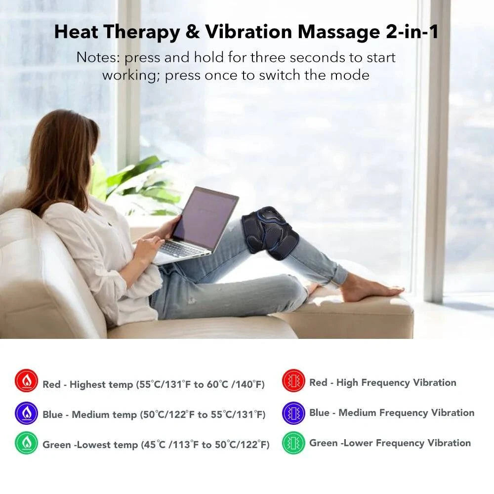 Knee Brace Support Wrap Massager Infrared Heating Hot Therapy - SmilingAmySDCA